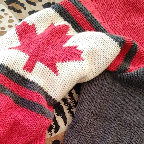 Silvery Lake Gray and Red Cardigan Sweater Sz Sm - Picture 8 of 16